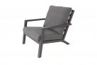 Aluminiowy fotel wypoczynkowy ogrodowy antracyt DOWN TOWN na nowoczesny taras