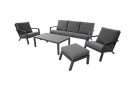 Aluminiowy zestaw wyoczynkowy ogrodowy antracyt DOWN TOWN na nowoczesny taras