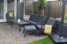 Aluminiowy zestaw wyoczynkowy ogrodowy antracyt DOWN TOWN na nowoczesny taras