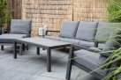 Aluminiowy zestaw wyoczynkowy ogrodowy antracyt DOWN TOWN na nowoczesny taras