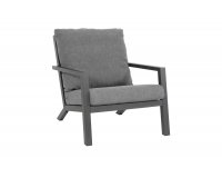 Aluminiowy fotel wypoczynkowy ogrodowy antracyt DOWN TOWN na nowoczesny taras