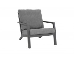 Aluminiowy fotel wypoczynkowy ogrodowy antracyt DOWN TOWN na nowoczesny taras