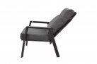 Fotel ogrodowy aluminiowy z pochylanym oparciem antracyt OHIO 