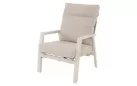 Fotel ogrodowy aluminiowy z pochylanym oparciem beżowsy OHIO 