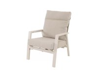 Fotel ogrodowy aluminiowy z pochylanym oparciem beżowsy OHIO 