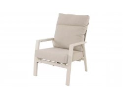 Fotel ogrodowy aluminiowy z pochylanym oparciem beżowsy OHIO 