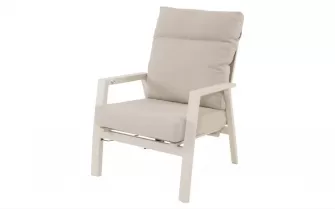 Fotel ogrodowy aluminiowy z pochylanym oparciem beżowsy OHIO 