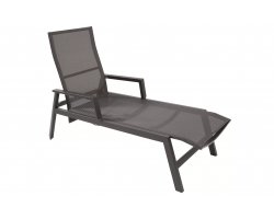 Leżak alumionwy z kółkami alumniowy antracyt OHIO