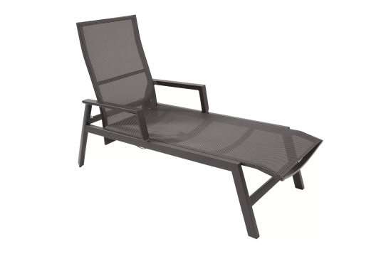 Leżak alumionwy z kółkami alumniowy antracyt OHIO