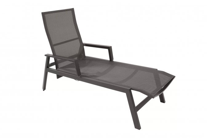 Leżak alumionwy z kółkami alumniowy antracyt OHIO