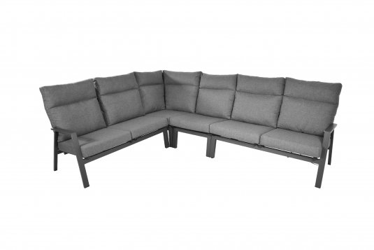 Aluminiowy wysoki narożnik na taras z pochylanymi oparciami OHIO