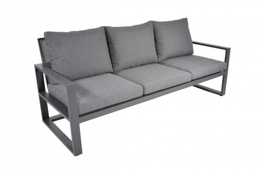 Sofa wypoczynkowa aluminiowa ciemnoszara PINA COLADA