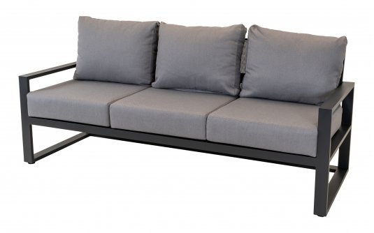 Aluminiowa sofa wypoczynkowa na taras szara PINA COLADA | sklep Dekkor