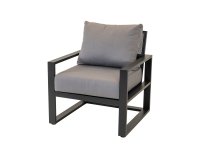 Aluminiowy fotel wypoczynkowy na taras szary PINA COLADA | sklep Dekkor