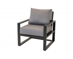 Aluminiowy fotel wypoczynkowy na taras szary PINA COLADA | sklep Dekkor