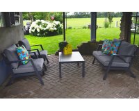 Meble wypoczynkowe ogrodowe na taras aluminiowe antracyt MARAH