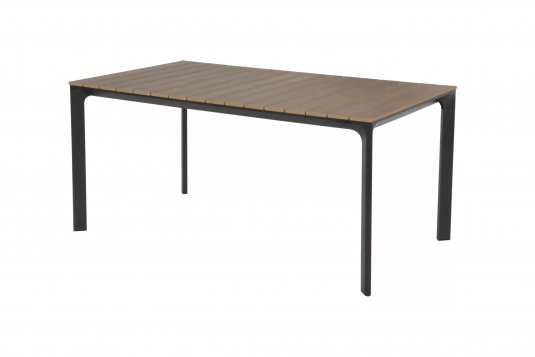 Stół ogrodowy aluminiowy z blatem kompozyto a la teak 160x90 AREZZO