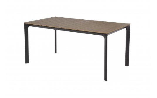 Stół ogrodowy aluminiowy z blatem kompozyto a la teak 160x90 AREZZO Stół ogrodowy aluminiowy z blatem kompozyto a la teak 160x90 AREZZO