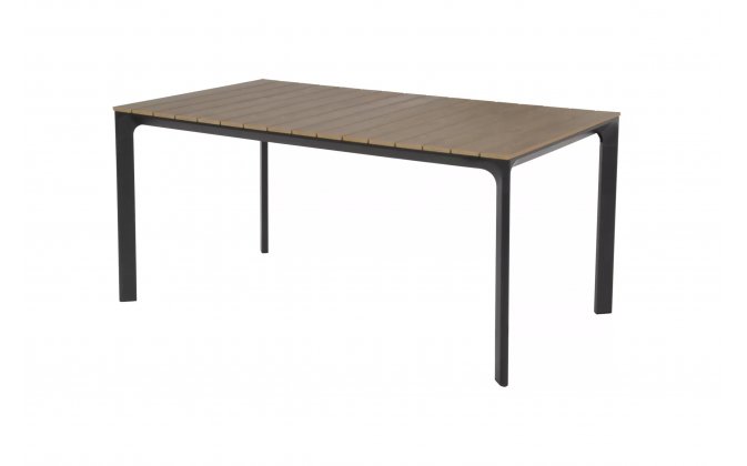 Stół ogrodowy aluminiowy z blatem kompozyto a la teak 160x90 AREZZO