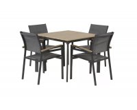 Zestaw obiadowy dla 4 osób aluminium kompozyt i tekstylina AREZZO 90x90