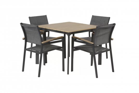 Zestaw obiadowy dla 4 osób aluminium kompozyt i tekstylina AREZZO 90x90