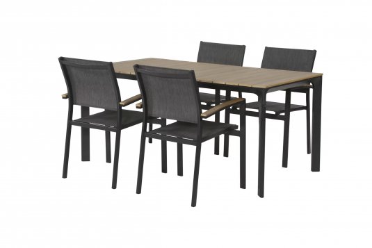 Zestaw obiadowy dla 6 osób aluminium kompozyt i tekstylina AREZZO 160x90