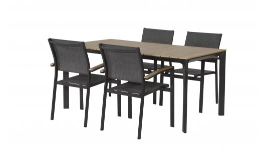 Zestaw obiadowy dla 6 osób aluminium kompozyt i tekstylina AREZZO 160x90