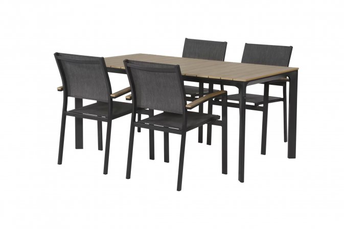 Zestaw obiadowy dla 6 osób aluminium kompozyt i tekstylina AREZZO 160x90