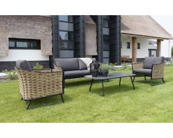 Zestaw wypoiczynkowy z technorattanu kolor naturalny SOLAMENTE 