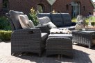 Komplet ogrodowy technorattanowy z pochylanymi oparciami antracyt SOHO FORTE