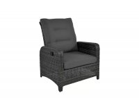 Fotel ogrodowy ciemnoszary technorattan SOHO FORTE