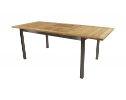 Stół ogroodwy rozkłądany Stal nierdzewna blat teak MARMARIS 152-210