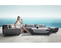 Luksusowy narożnik ogrodowy aluminiowy ONDA Higold czarny