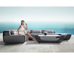 Luksusowy narożnik ogrodowy aluminiowy ONDA Higold czarny