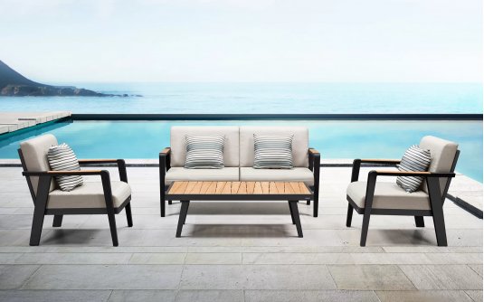 Komplet wypoczynkowy nowoczesny aluminiowy EMOTI higold Komplet wypoczynkowy nowoczesny aluminiowy EMOTI higold