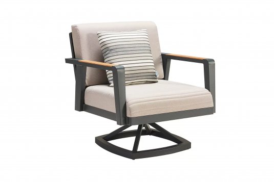 Obrotowy fotel wypozynkowy ogrodowy aluminiowy EMOTI Higold 