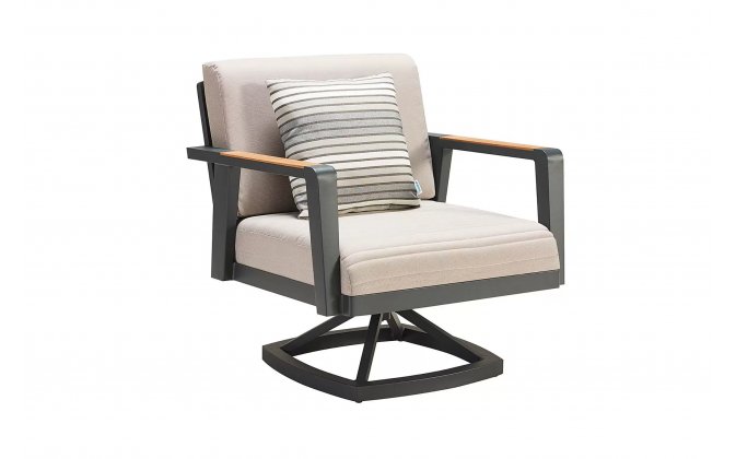 Obrotowy fotel wypozynkowy ogrodowy aluminiowy EMOTI Higold 