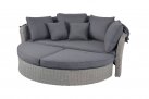 Sofa łóżko ogrodowe okragłe ogrodowe z technorattanu z daszkiem ZONNE