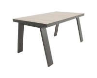 Stół ogrodowy aluminowy grafitowy ESTROIL 150x90 z blatem z HPL imitacja drewna