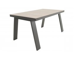 Stół ogrodowy aluminowy grafitowy ESTROIL 150x90 z blatem z HPL imitacja drewna