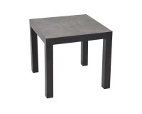 DOWN TOWN / OHIO Stolik boczny ogrodowy, aluminium szare, blat ceramiczny 50x50 cm – LesliLiving