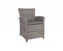 Szare krzesło ogrodowe z technorattanu stołowe TROPEZ 