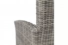 Szare krzesło ogrodowe z technorattanu stołowe TROPEZ 