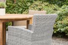 Szare krzesło ogrodowe z technorattanu stołowe TROPEZ 