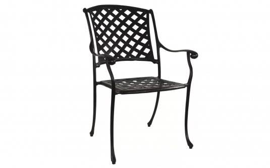 Aluminiowe czarne odlewane krzesło klasyczne ogrodowe WESTIMINISTER