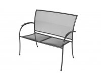 Szara łąwka stalowa ogrodowa metalowa NORDIC