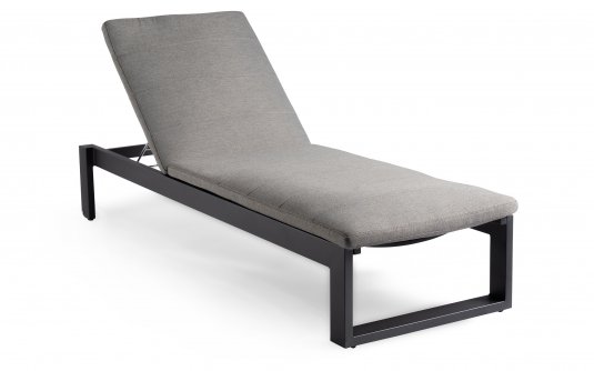 Nowoczesny leżak na taras aluminiowy STRATOS z materacem