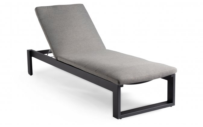 Nowoczesny leżak na taras aluminiowy STRATOS z materacem