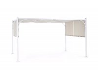 białe zadaszenie przeciwsłoneczne ogrodowe stalowe SLIDE 3x4 bizzotto