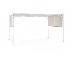 białe zadaszenie przeciwsłoneczne ogrodowe stalowe SLIDE 3x4 bizzotto